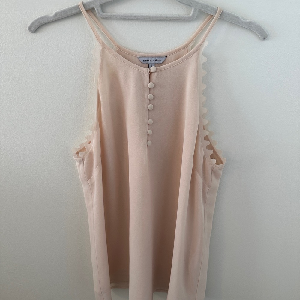Naked Zebra Beige Tank Size Small